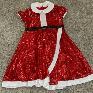 Nickelodeon JoJo Siwa Red Sequin Holiday Dress Girl's Size XL (14/16)